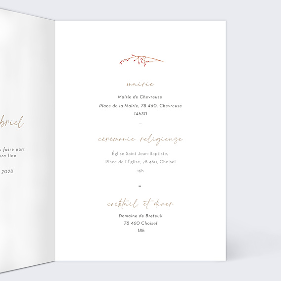 Faire-part Mariage Prairie