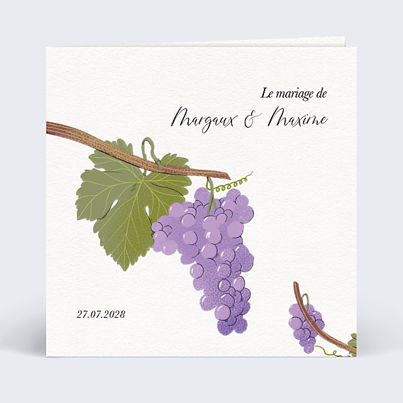 Faire-part Mariage Vignes de l'Amour