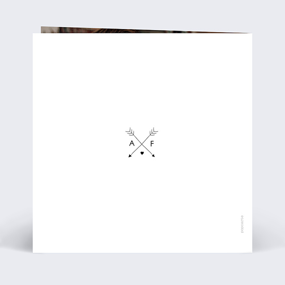 Faire part mariage Flèches d'Amour Verso