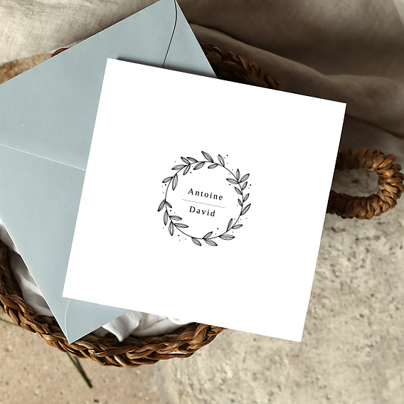 Faire part mariage Tampon Délicatesse Après 4