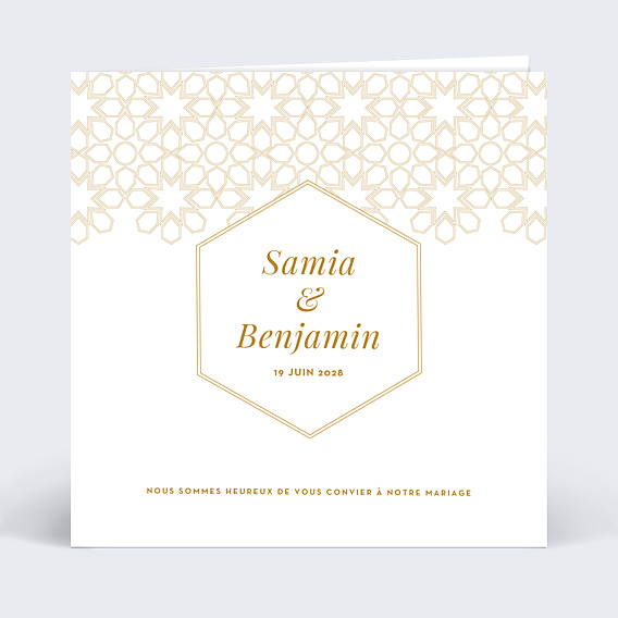 Faire-part Mariage Motif oriental