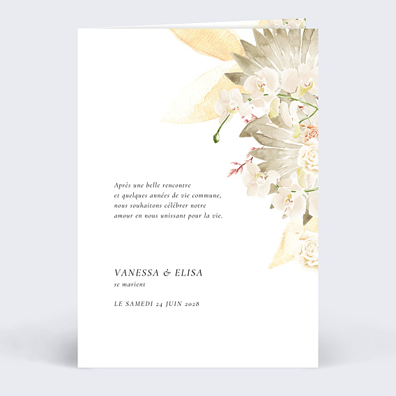 Faire part mariage Bouquet Boho