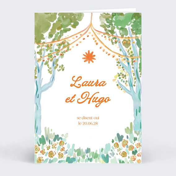 Faire part mariage Guinguette champêtre