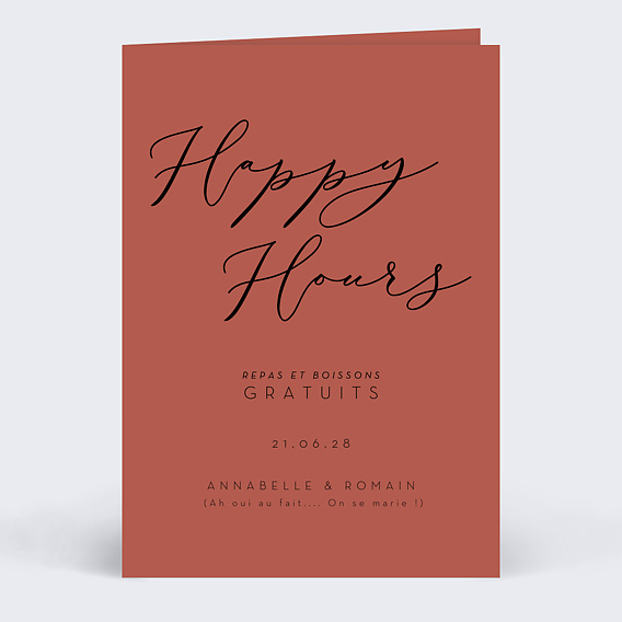 Faire part mariage Happy Hours