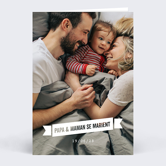 Faire part mariage Papa et Maman
