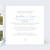 Faire part mariage Bleuet Intérieur Droit