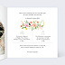 Faire part mariage Bouquet Champêtre Aquarelle Intérieur Droit