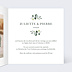 Faire part mariage Petite branche eucalyptus Intérieur Droit