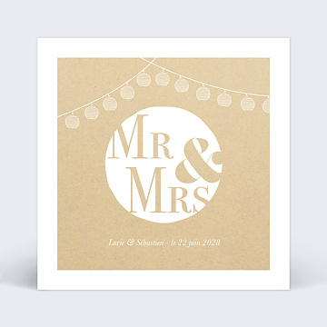 Faire-part Mariage Mr & Mrs
