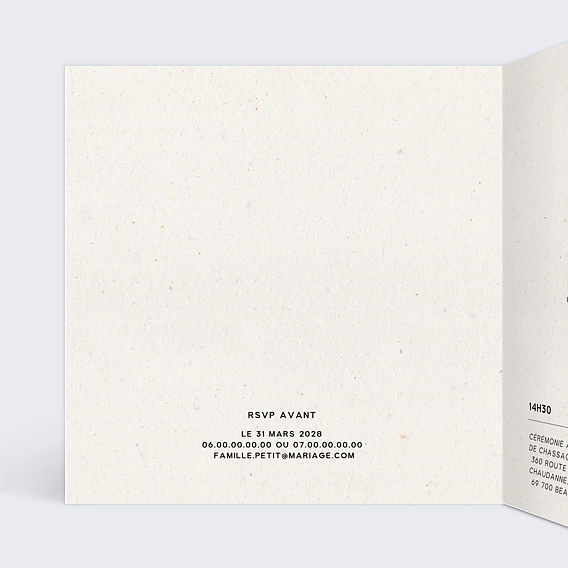 Faire part mariage Couple Dansant Intérieur Gauche