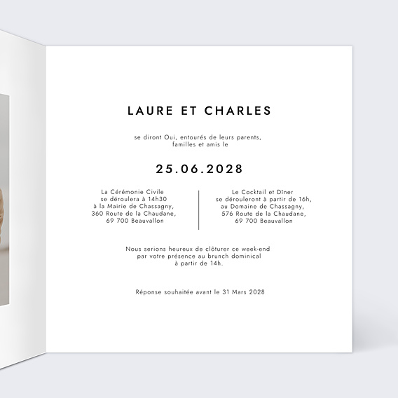 Faire-part Mariage Galanterie