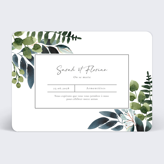 Faire part mariage Idylle Végétale Après 1