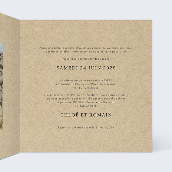 Faire-part Mariage Amour en Cage