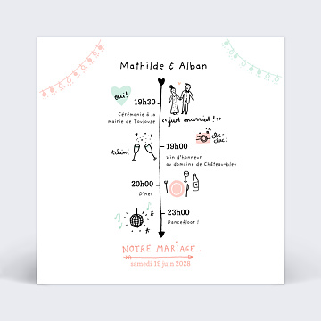Faire-Part de Mariage Virtuel Mariage illustré