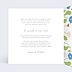 Faire part mariage Semons les Fleurs Intérieur Gauche