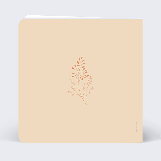 Faire part mariage Petite Fleur Verso