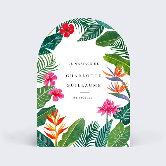 Faire part mariage Paradis Exotique