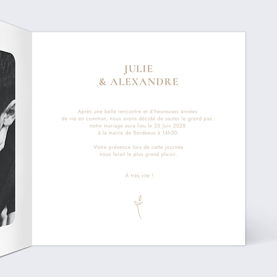 Faire-part Mariage Joli Bouquet