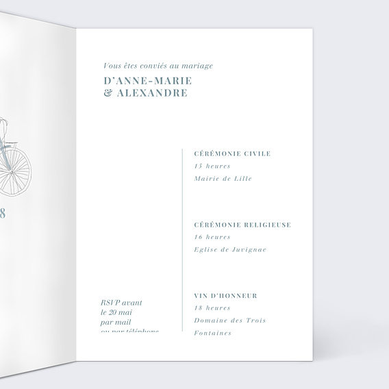 Faire-part Mariage Illustration Bohème