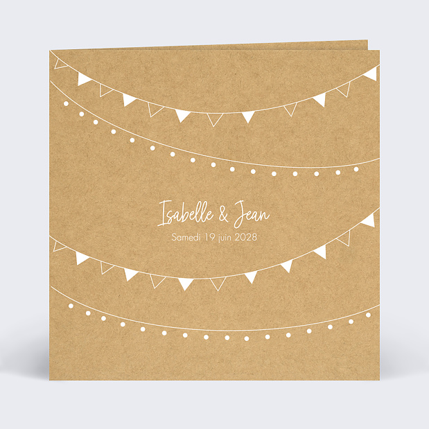 Faire-part de mariage bucolique