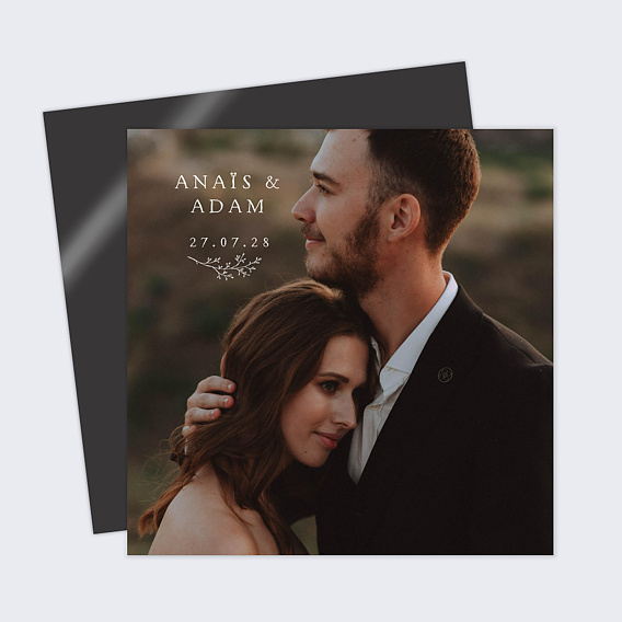 Faire part mariage Photo et Brindille