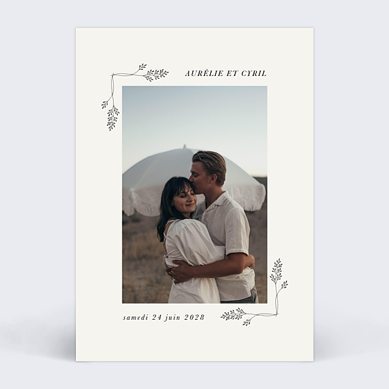 Faire-part Mariage Liseré