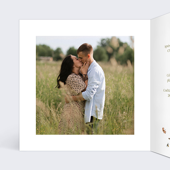 Faire-part Mariage Couronne de Papillons