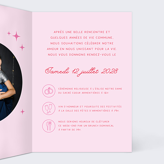 Faire-part Mariage Disco Love