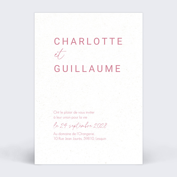 Faire part mariage Maison Lemoine X Popcarte - Ivory Recto