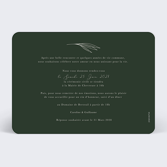 Faire-part Mariage Douce