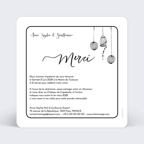 Faire-part Mariage Liberté