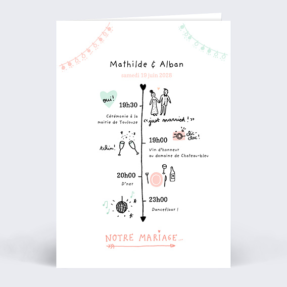Faire-part Mariage Mariage Illustré