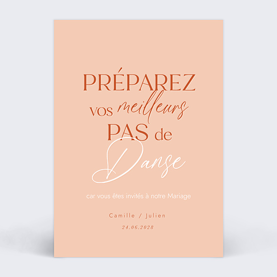 Faire part mariage Venez Danser