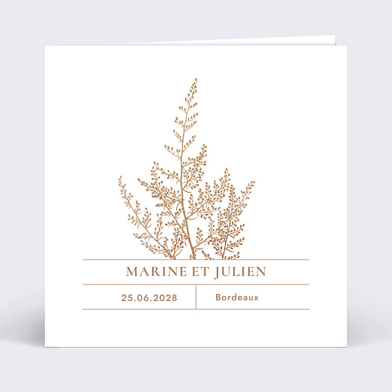 Faire-part Mariage Cuivre