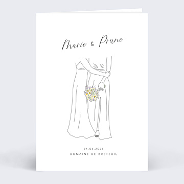 Faire-part Mariage Etreinte