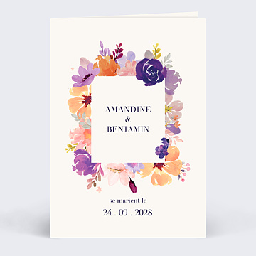 Faire-part Mariage Violet - Popcarte