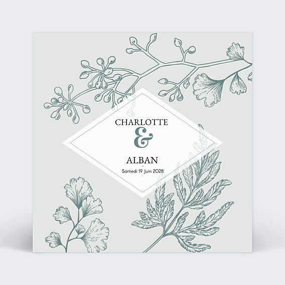Faire-part Mariage Botanic Wedding