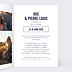 Faire part mariage Papa et Maman Intérieur Droit