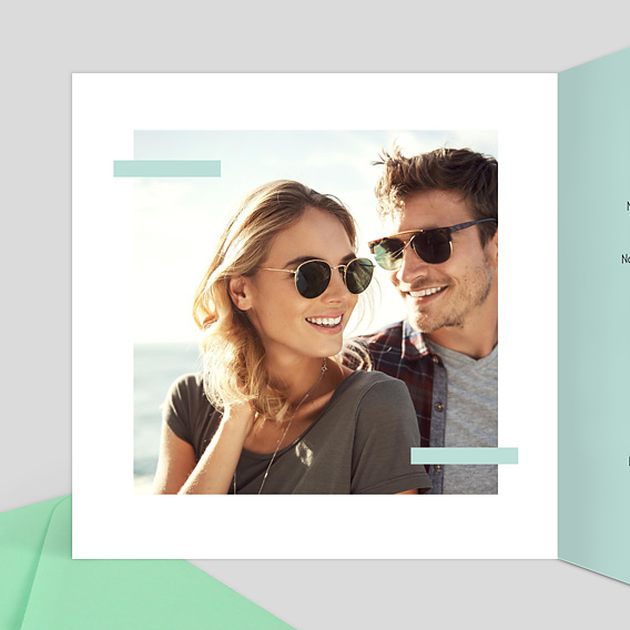 Faire part mariage Original Labyrinthe Intérieur Gauche