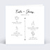 Faire-part Mariage Timeline Calligraphie