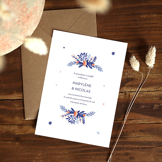 Faire part mariage Boutonnière Après 4