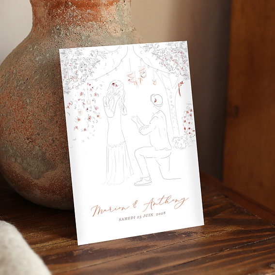 Faire part mariage Demande en Mariage Après 4
