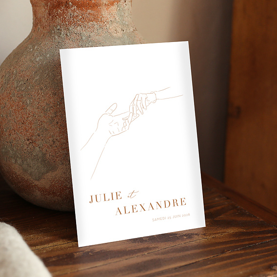 Faire part mariage Main dans la Main AprĂšs 4