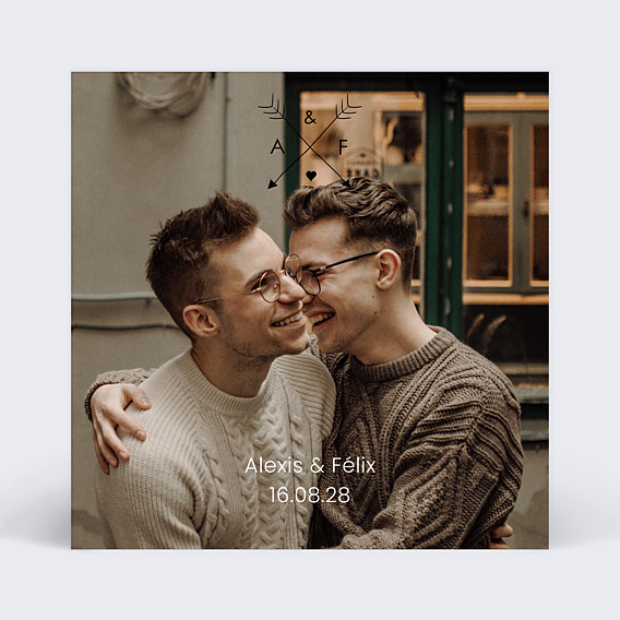 Faire-part Mariage Flèches d'Amour