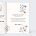 Faire part mariage Petites Fleurs Colorées Intérieur Droit