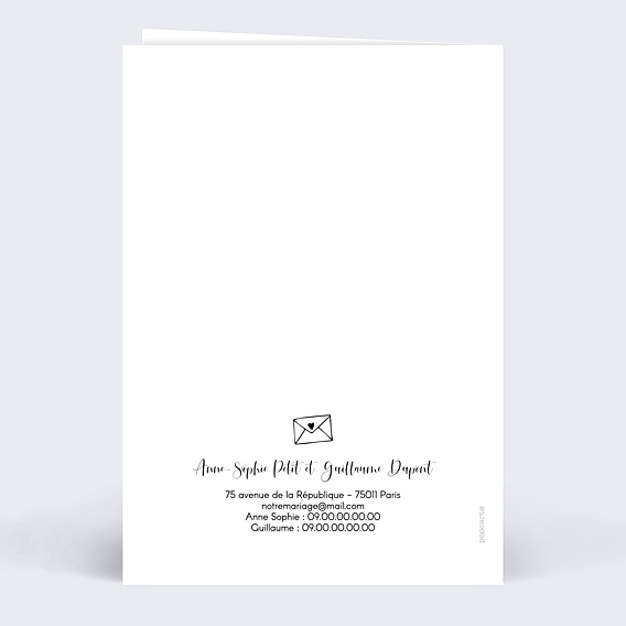 Faire-part Mariage Tempo