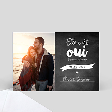 Faire-Part de Mariage Virtuel Faire-part mariage Jolie craie