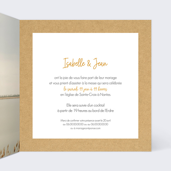 Faire-part Mariage Bucolique