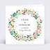 Faire-part Mariage Couronne Champêtre Aquarelle