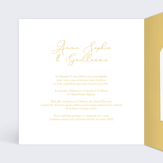 Faire-part Mariage Joli Oui avec Graines